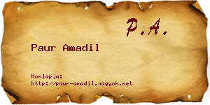 Paur Amadil névjegykártya